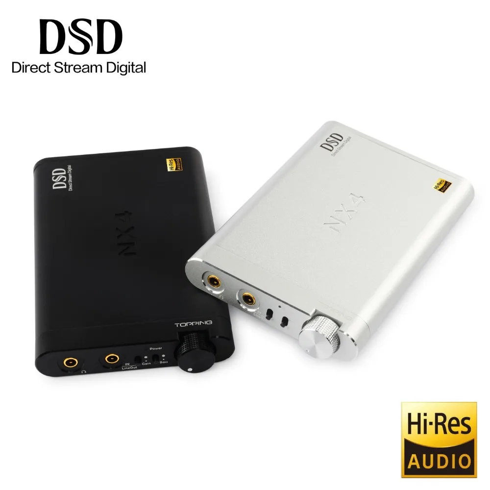 NEW Topping NX4 DSD XMOS XU208 Chip DAC ES9038Q2M Chip Portable USB DAC DSD Decoder Amplifier Headphone AMP Amplifier