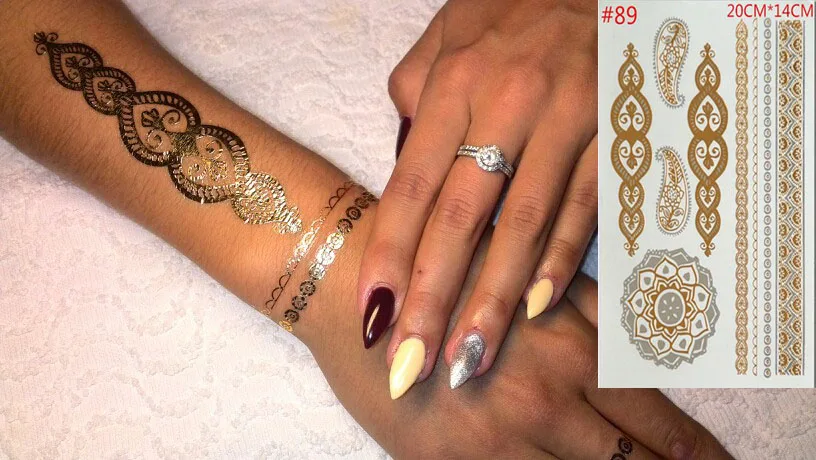 حار المؤقتة الوشم الذهب الوشم فلاش الوشم معدني الجنس المنتجات مجوهرات فراشة الهند الزهور الجسم الفن تاتو ملصقات حار المؤقتة الوشم الذهب الوشم فلاش الوشم معدني الجنس المنتجات مجوهرات فراشة الهند الزهور الجسم الفن تاتو ملصقات