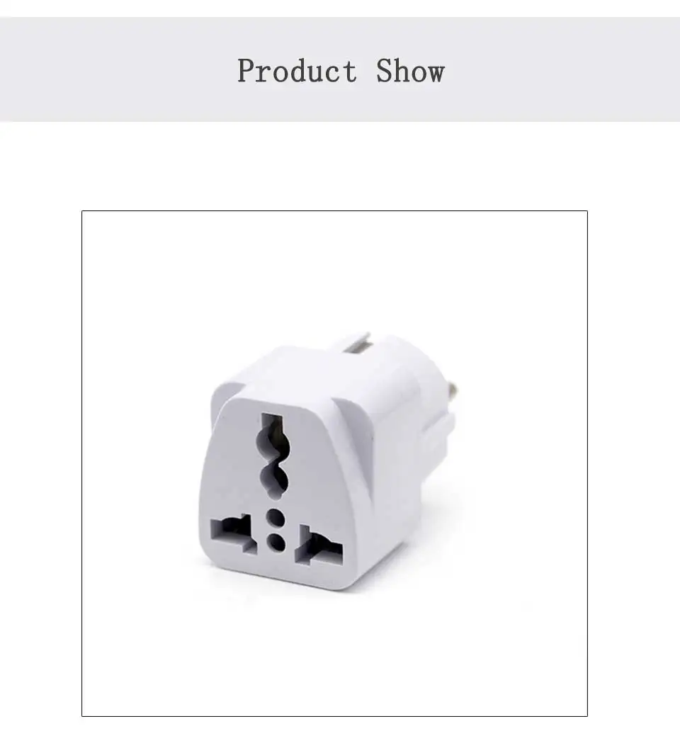 Universal European Europe Plug Adapter EU Euro German Travel Adapter Electrical Plug Power Sockets Outlet France Portugal Spain (11)