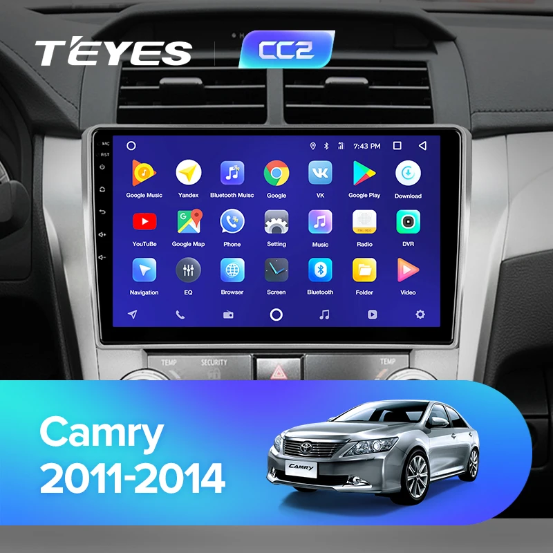 Top TEYES CC2 For Toyota Camry 8 50 55 2011-2014 Car Radio Multimedia Video Player Navigation GPS Android 8.1 No 2din 2 din dvd 2