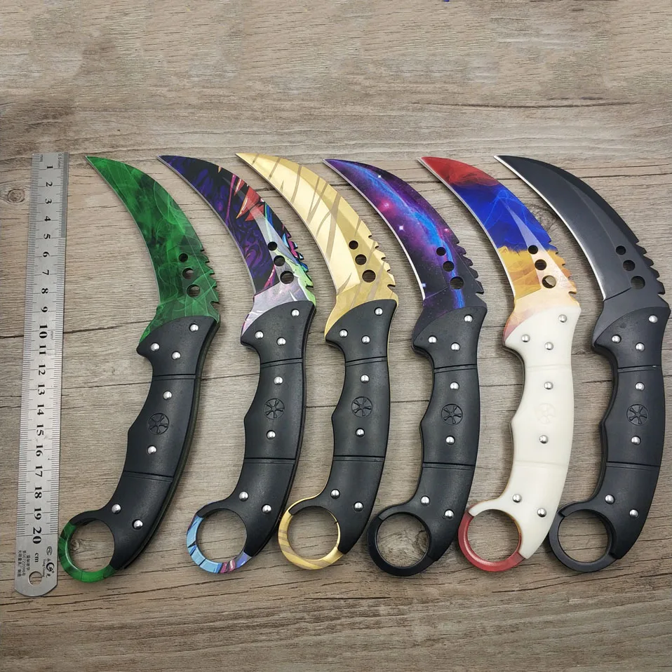 

Swayboo 420C steel karambit cs go tactical knife ABS handle counter strike machete knife survival hunting knife with Belt clip
