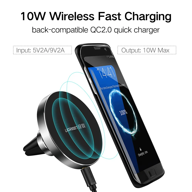 Think ahead Adaptability Host of Ugreen 10w Qi Wireless Charger For Samsung Note 8 S8 S7 S6 Fast Wireless  Charging Magnetic Car Air Mount Holder Phone Stand - Mobile Phone Chargers  - AliExpress