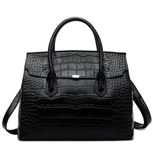 Модная кожаная сумка для женщин, известный бренд, сумка через плечо, крокодиловая сумка с короткими ручками, женская сумка, основной femme de marque