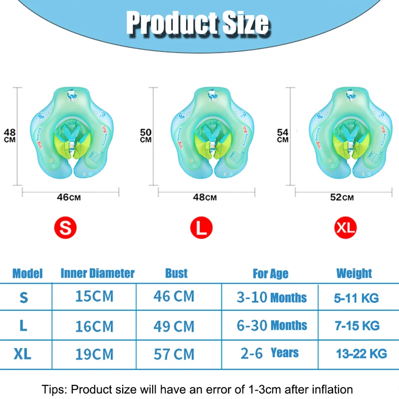 0-6-Age-PVC-inflatable-swimming-ring-baby-bath-swim-circle-children-s-Arms-Ring-swim