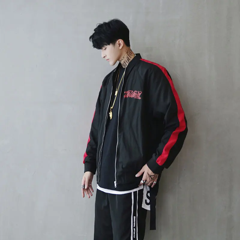 Bomber Jacket Men Pilot Printed Streetwear  (6)