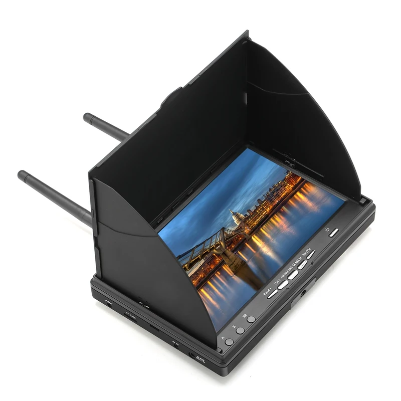 (В наличии) LCD5802D 5802 5 8G 40CH 7 дюймовый монитор FPV с встроенным аккумулятором DVR для