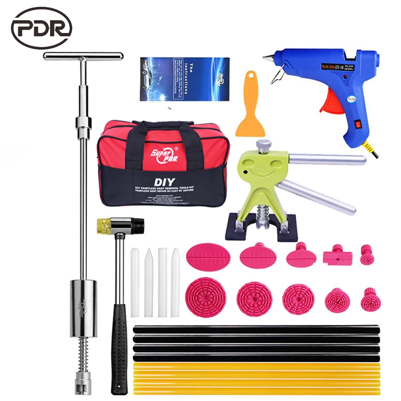 PDR Dent Removal Auto Repair Tools Paintless Dent Repair Car Body Repair Kit Slide Hammer Dent Lifter Suction Cups High Quality
