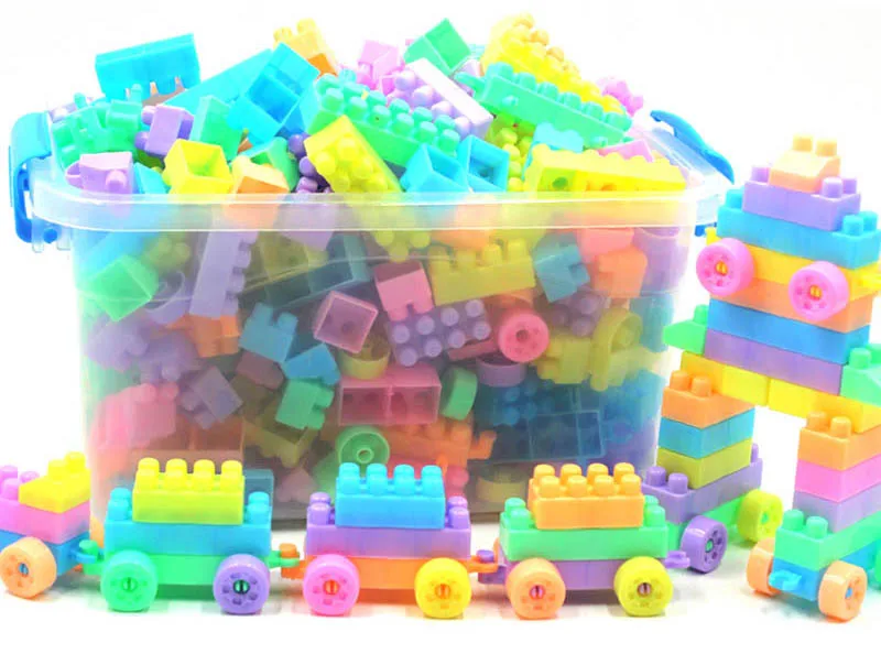 MYHOESWD 405 шт., Детские креативные строительные игрушки для детей, блочные игрушки для детей, Пластиковые Соединительные блоки, развивающие игрушки для детского сада
