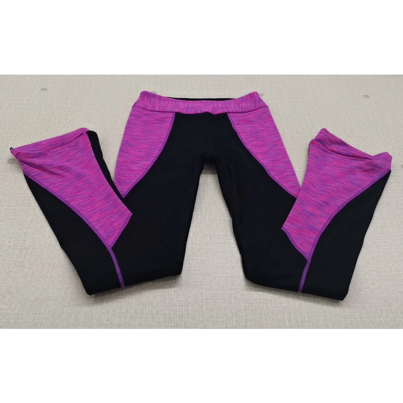 Индивидуальные фигурные брюки для катания на коньках длинные брюки для девочек женские тренировочные соревнования Patinaje Ледовое катание теплая гимнастика красочные - Цвет: black pink 1