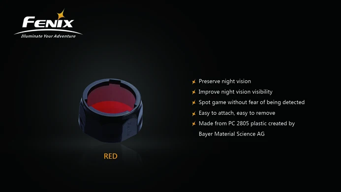 Fenix AOF S фонарь фонарик с красным фильтром ночного видения уличный игровой адаптер