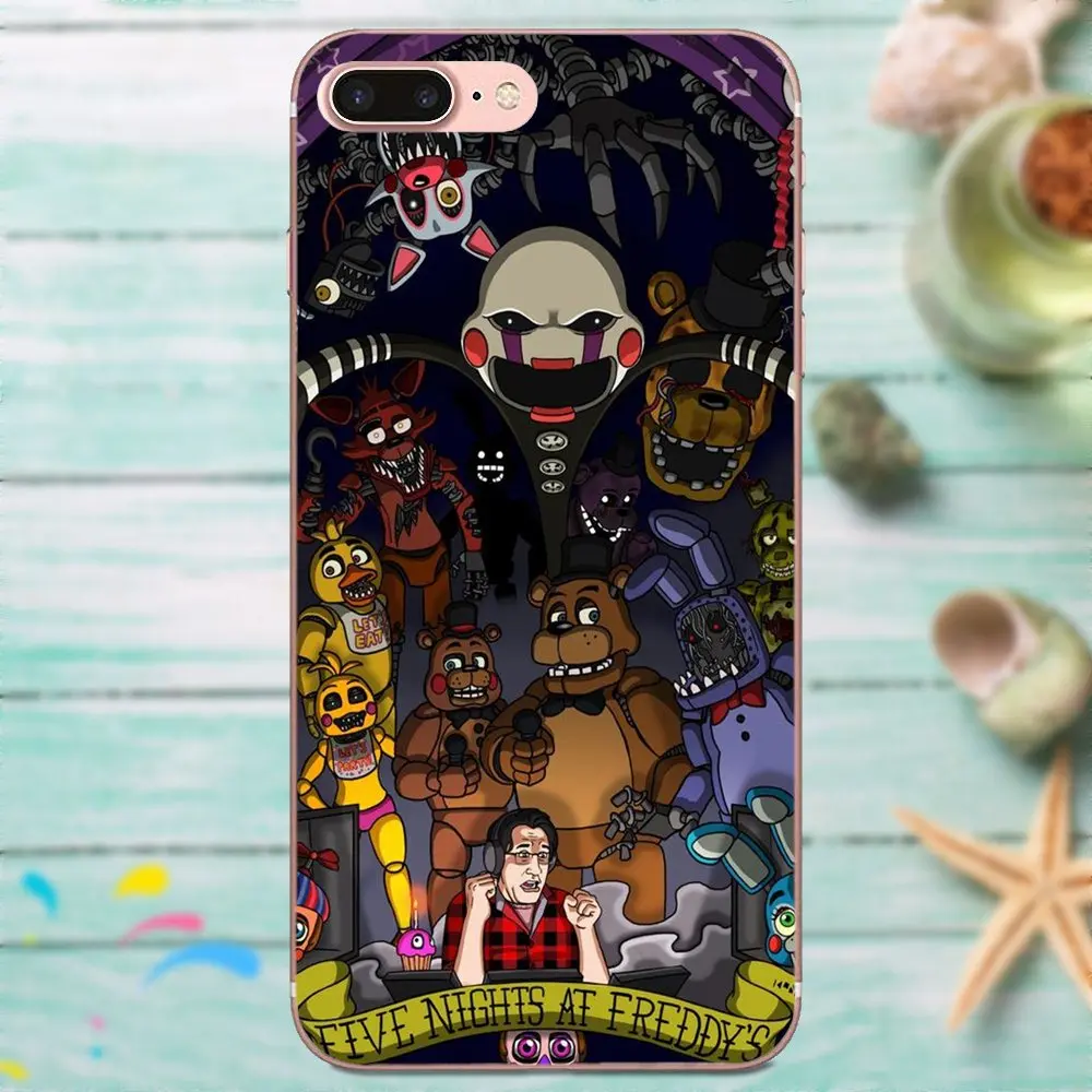 Новый мягкий крутой лучший чехол Five Nights At Freddys Fnaf 2018 для Apple iPhone 4 4S 5 5C 5S SE 6 6S 7 8 Plus X XS