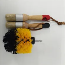 3 шт. Меловая краска натуральная чистая кисть из свиной щетины восковая комбинация круглых деталей кисти использовать со всеми видами меловой краски