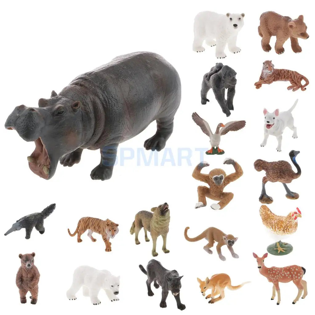 набор "животные леса". игрушка для животных. фигурки животных. набор резиновых животных для детей. фигурки miniland.