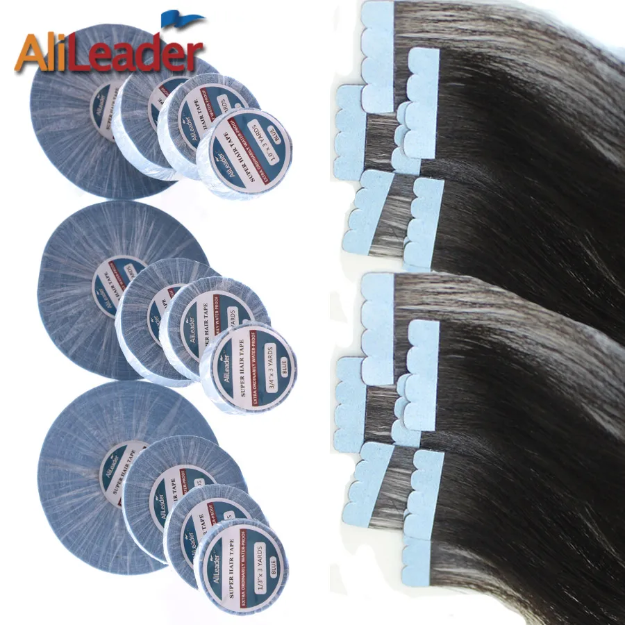 Waterproof Double Sided Wig Tape Adhesive Lace Front Wig Tape Blue White Double Sided Tape For Hair Extension,Toupee,Wig