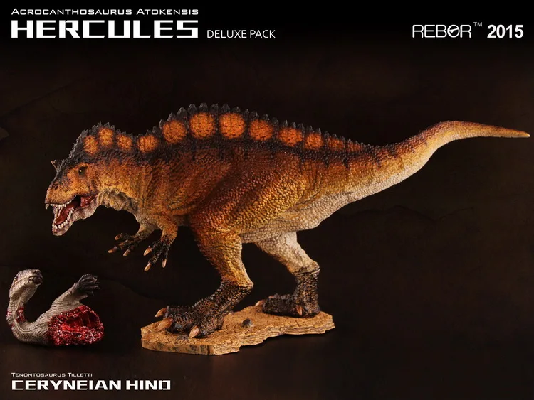 

REBOR 1:35 Acrocanthosaurus Atokensis Hercules Deluxe Pack Collector's Edition Dinosaur Figure