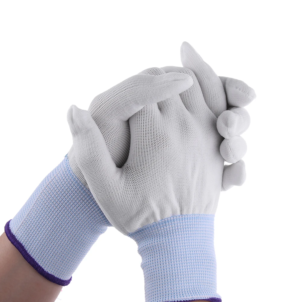

2 Pairs Unisex White Nylon Wrapping Gloves Practical Application Tools For Car Wrap Vinyl Sticker Mittens Gloves