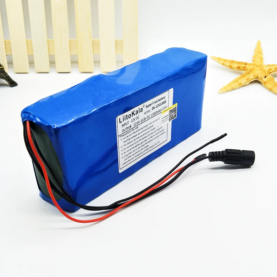 Carregador de Íon de Lítio Bicicleta e Carregador Liitokala Bateria Câmera Rechargable el Bms 12v 12ah - Image 5