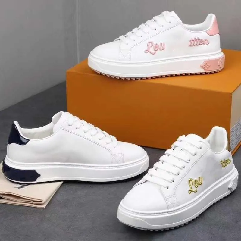 

High Quality Woman Luxury Shoes genuine leather Unisex Ladiy Lovers' casual shoes famous brand Shoes For Breathable Lace-Up