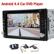 Universal Double 2 din 6.2 inch Touch Screen Android 4.4 car dvd player gps navigation Stereo Headunit Autoradio