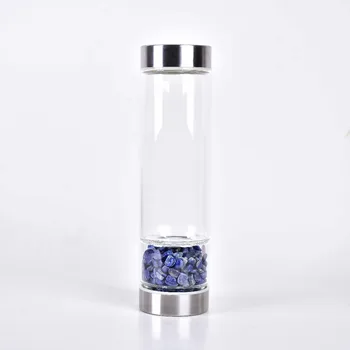 

New Product Launch Wholesale Natural Quartz Irregularity Green Aventurine Crystal Gravel Bottle Glass Water Cup Gift giving
