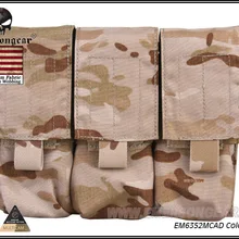 EMERSON Шестерни стиль моторизованных войск M4 тройной нейлоновый чехол для журналов в стиле милитари воздушный Пейнтбольный бой Шестерни EM6352 Мультикам blackkhaki