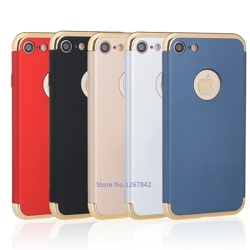 

GerTong Luxury Phone Bag Cover Case For iPhone 7plus Cover Plating Hard PC Cases For iPhone 7 Case Scrub Matte Protective Shell