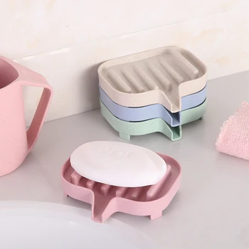 

Easy Soap Drainage Storage Holder Soapbox Plate Tray Container Home Non-slip Irregularity Flexible Flexible Silicone Soap Dish