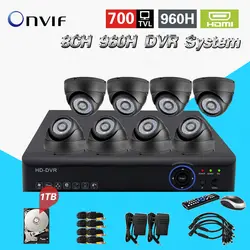 TEATE 8-КАНАЛЬНЫЙ CCTV Камеры Безопасности DVR Система 8 шт. 700TVL крытый купол ик-камеры 8-канальный видеонаблюдения Комплект для МАСТЕРОВ Систем ВИДЕОНАБЛЮДЕНИЯ CK-146