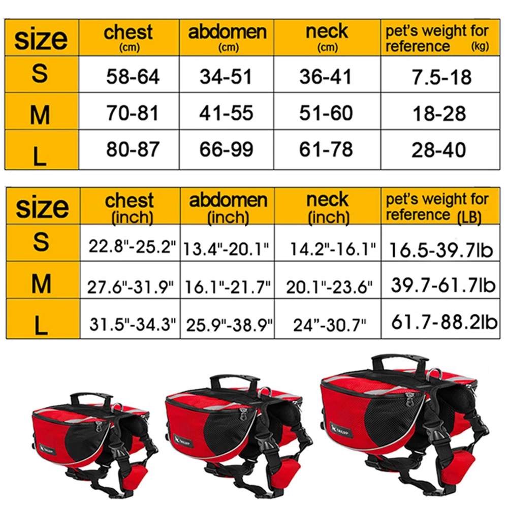 Pet Backpack For Small Medium Large Dogs
