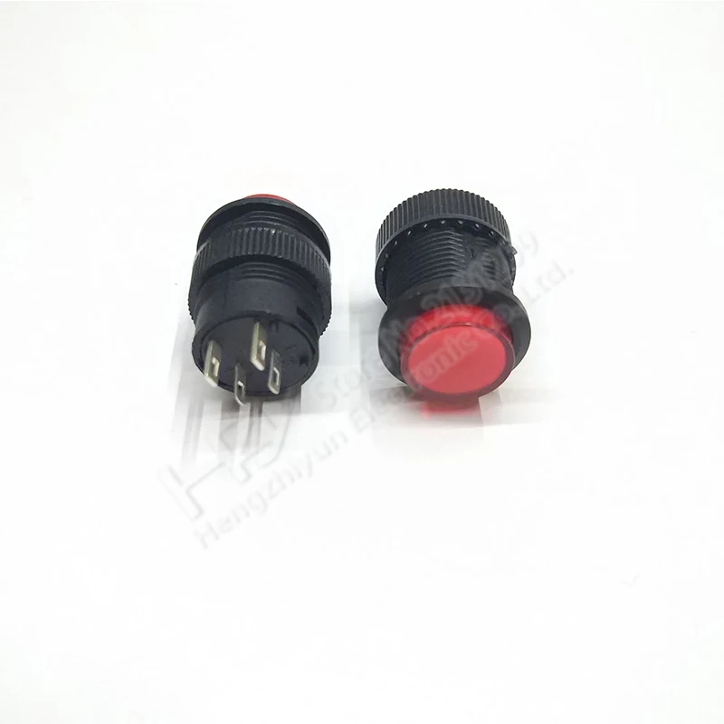 Hzy 16mm Self-locking push button switch with LED ON-OFF blue Green Red Yellow with lamp recovery button switch 3A125V AC 4 pins Hzy 16mm Self-locking push button switch with LED ON-OFF blue Green Red Yellow with lamp recovery button switch 3A125V AC 4 pins