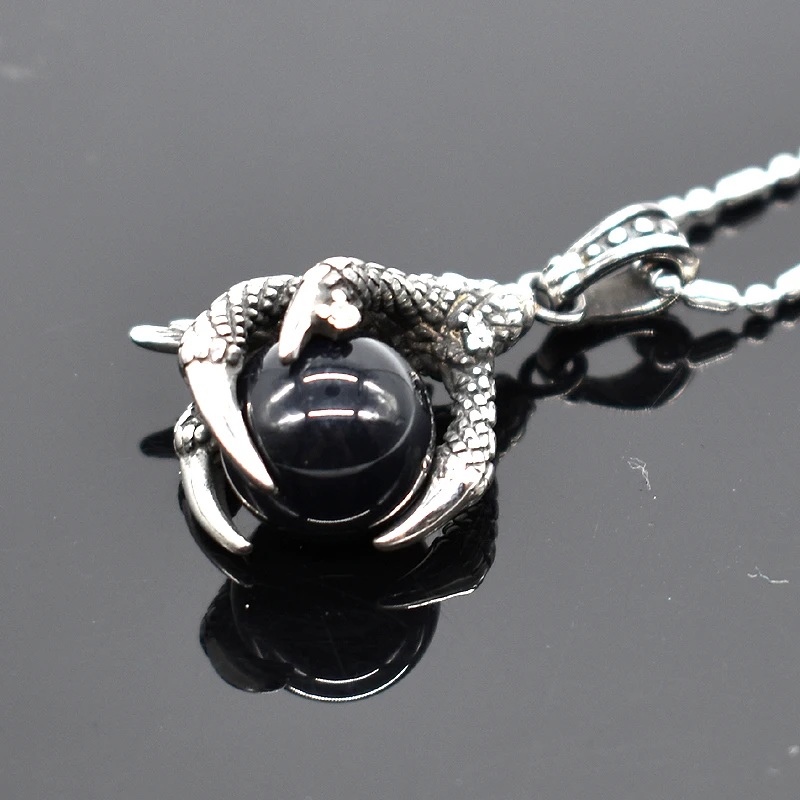 AMUMIU мужские готические байкерские Кулоны из нержавеющей стали коготь дракона B