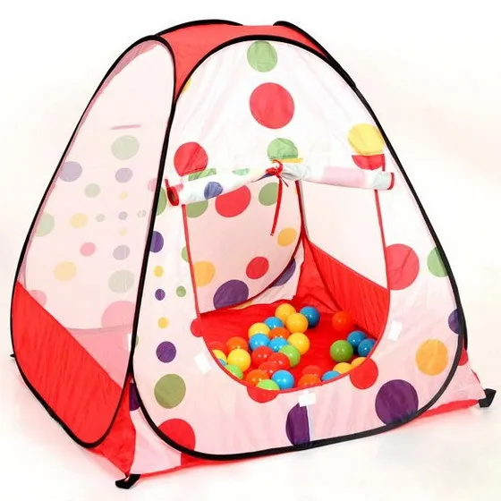 kids playing tent house