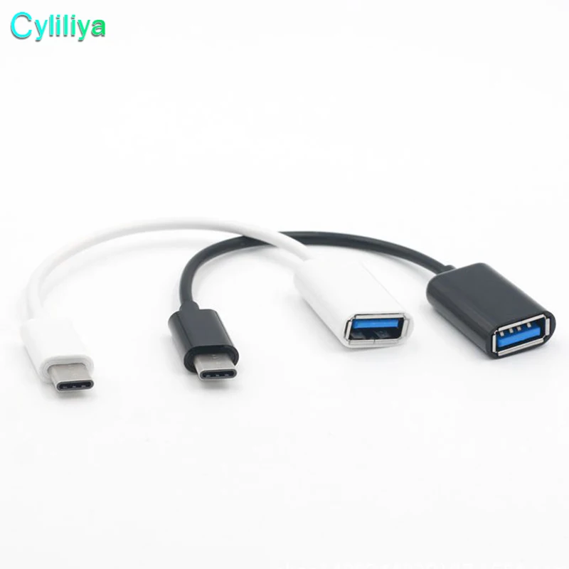 

New Type C OTG Cable Adapter USB 3.1 Type-C Male to USB 3.0 A Female OTG Data Cable Cord Adapter White/Black 16.5cm