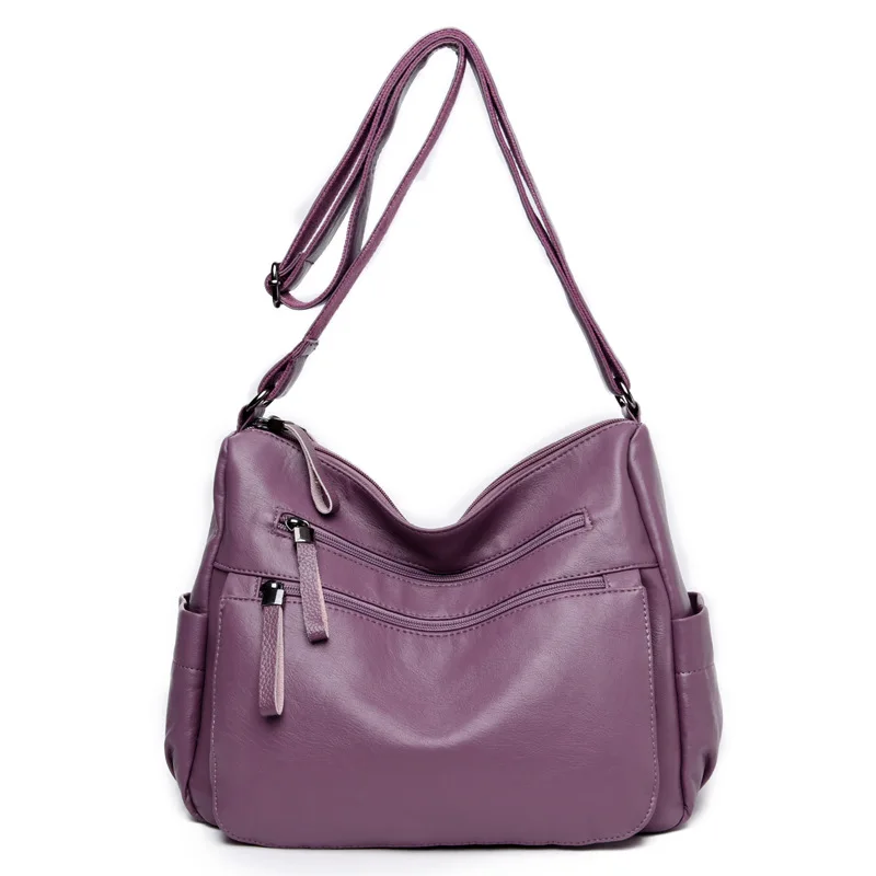 Новое поступление, модные женские сумки, Европейский дизайн, женские Сумки из искусственной кожи, сумки на плечо для девушек, брендовые роскошные сумки через плечо - Цвет: Фиолетовый