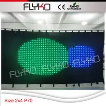 2 м высокий 4 м Широкий светодиодное Освещение сцены занавес портативный сценические шторы