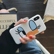 

For iphone XS MAX XR X 6 6S Plus 7 8 plus case cover cute 3d cartoon duck scrub soft silicon phone bag shell Ritozcase