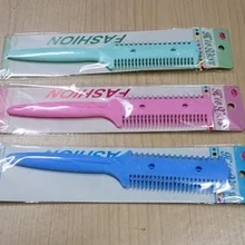 Домашняя расческа для волос с лезвием ножницы для стрижки волос лезвия триммера парикмахерские Истончение Парикмахерские инструменты для удаления укладки