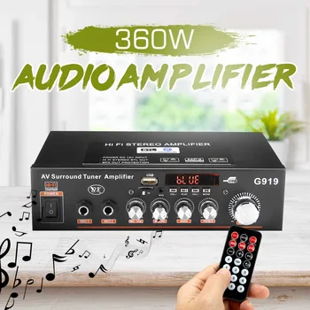 

360W HIFI 2CH Audio Power Amplifier 110/220V Sound System Audio Mini Amplifier FM USB SD bluetooth amplifiers
