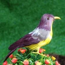 Реалистичные искусственные пенные перья птицы поддельные воробьи садовые фигурки для дома двора Свадебная вечеринка витрина украшения