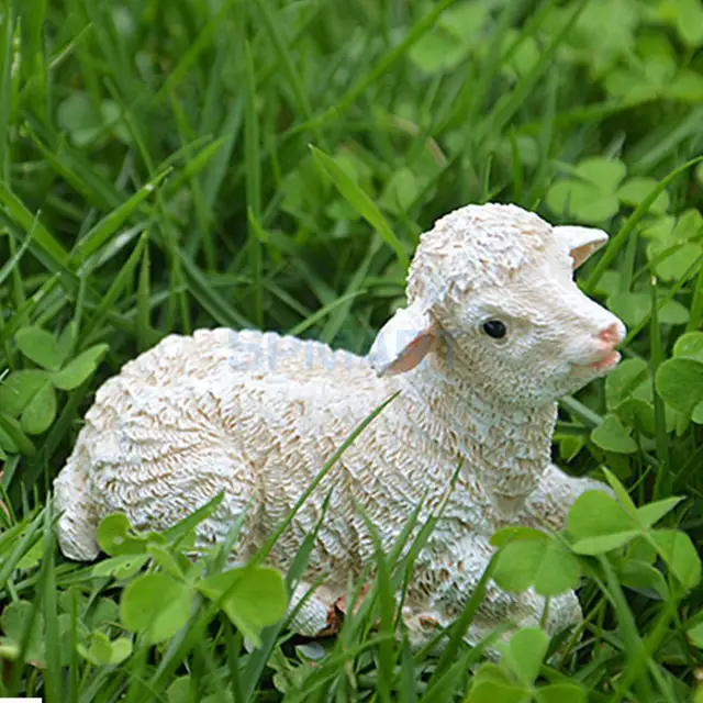 Us 4 06 1x Resin Cute Mini Sheep Sculpture For Outdoor Home Garden Decor Collectible Ornaments In Action Toy Figures From Toys Hobbies On
