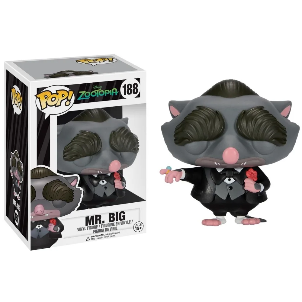 FUNKO POP Zootopia 10 см Джуди хопс Ник Уайлд ELE FINNICK мистер Биг флэш ПВХ фигурка