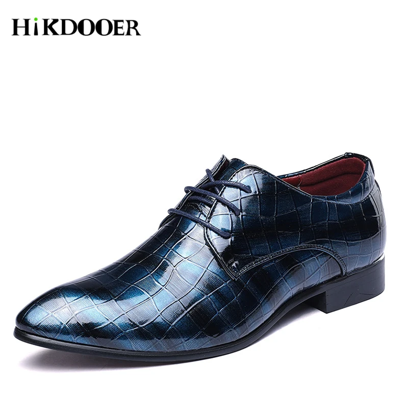 comprar 2018 Novos Homens Brogue Sapatos Formal Vestido de Festa de Casamento Escritório Oxfords de Couro Sapatos para Homens Sapatos de Festa de Aniversário de Casamento