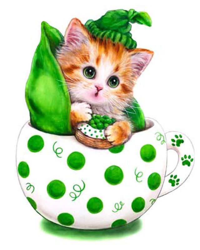 

Diamond Embroidery Decor 3DIY Animal Green Cat Full 100% area Resin Tool Diamond Painting Cross Stitch Round Drill needlework
