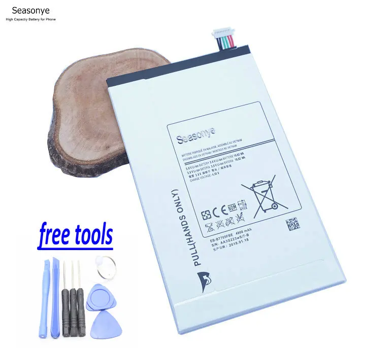 

Seasonye 1x EB-BT705FBC / EB-BT705FBE 4900mAh Tab Replacement Battery + Tools for Samsung galaxy Tablet S 8.4 SM-T700 T700 T705
