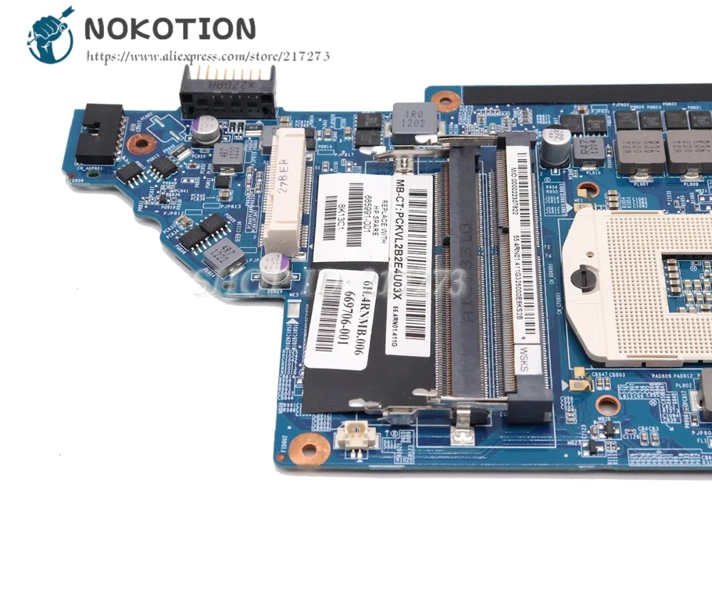 NOKOTION для hp павильон DV7 DV7-6000 Материнская плата ноутбука HM65 DDR3 HD6770M 1 ГБ 639391-001 665991-001 аккумулятор большой емкости