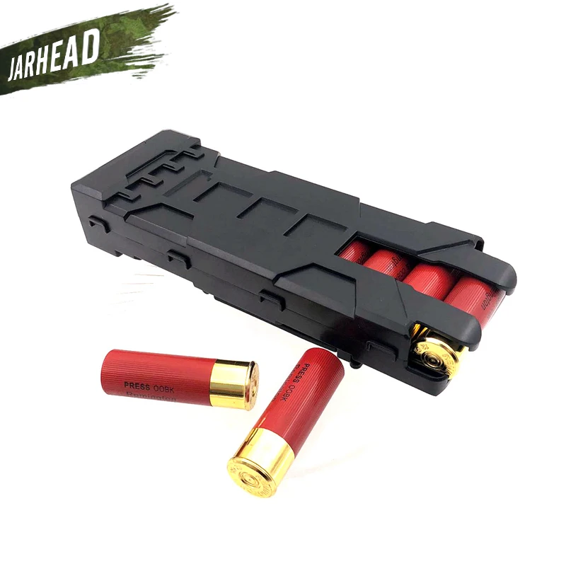 Caixa de Plástico de Liberação Rodadas para 12g Acesso Rápido Transportadora Revista Espingarda Shell Abs Rápida Molle Clipe Hold 10