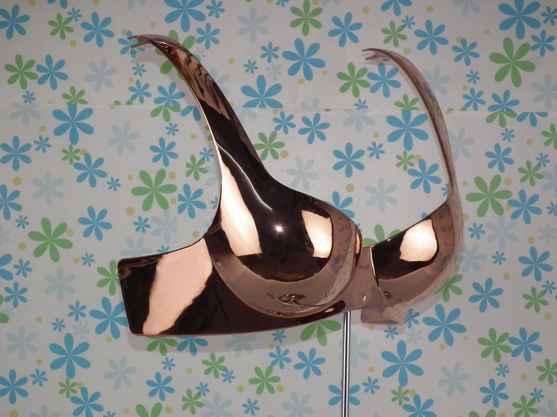 EMB-013PR  Red copper plated bra show model_28