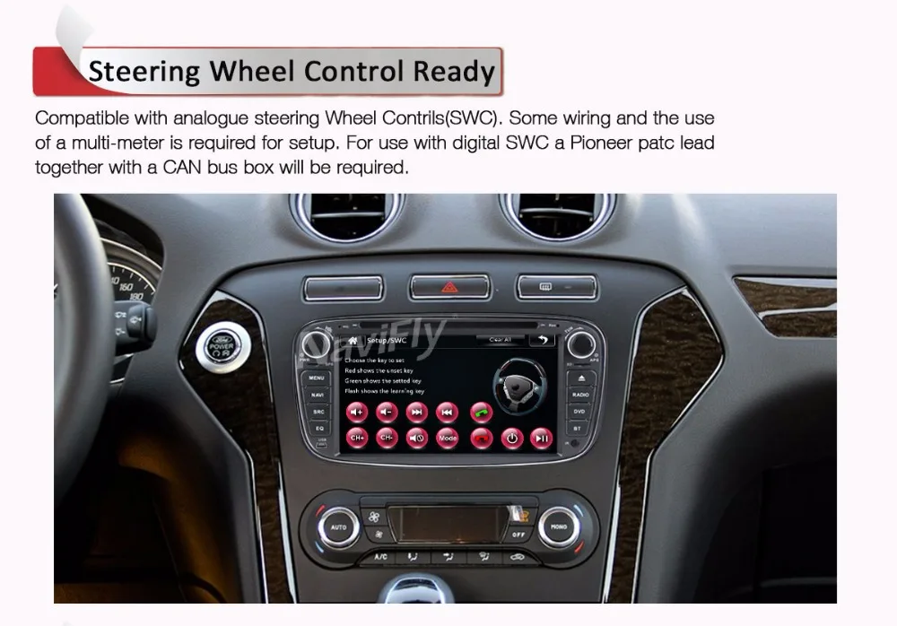 Cheap In stock 2DIN Car DVD Player GPS Navi for Ford Focus Mondeo Galaxy Kuga with Audio Radio Stereo Head Unit BT RDS Free MAP MIC 6