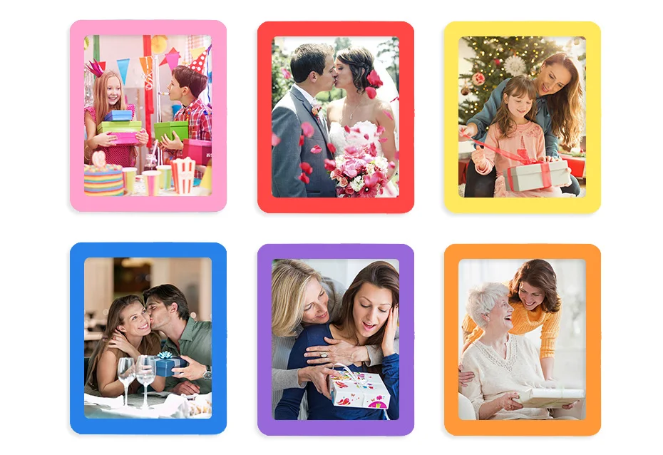 930 Magnetic Picture Frames Fridge Magnet Photo Frame Colorful Photo frames for Photos Home Room Wall Decor with EVA Surface_13