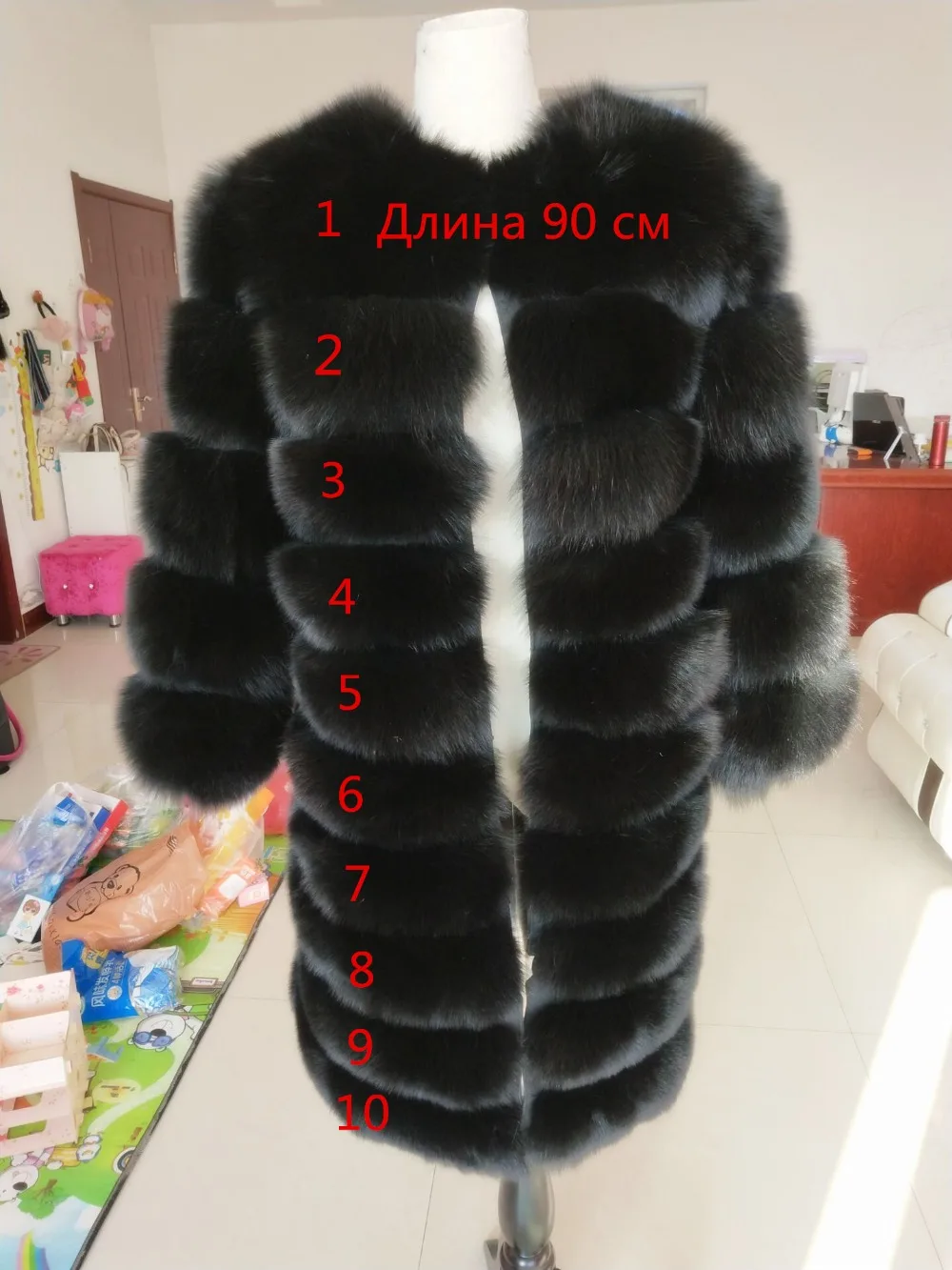 Новое Брендовое пальто из черного лисьего меха зимняя теплая одежда модное